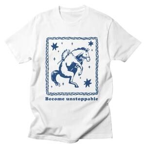 THREADLESS Become Unstoppable Opossum Riding Horse Tee Size XL New with Tag